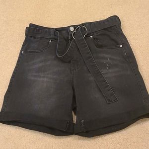 C'est Toi Black Denim Jean Shorts Size Large